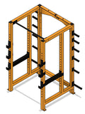 3x3 Power Rack with weight storage